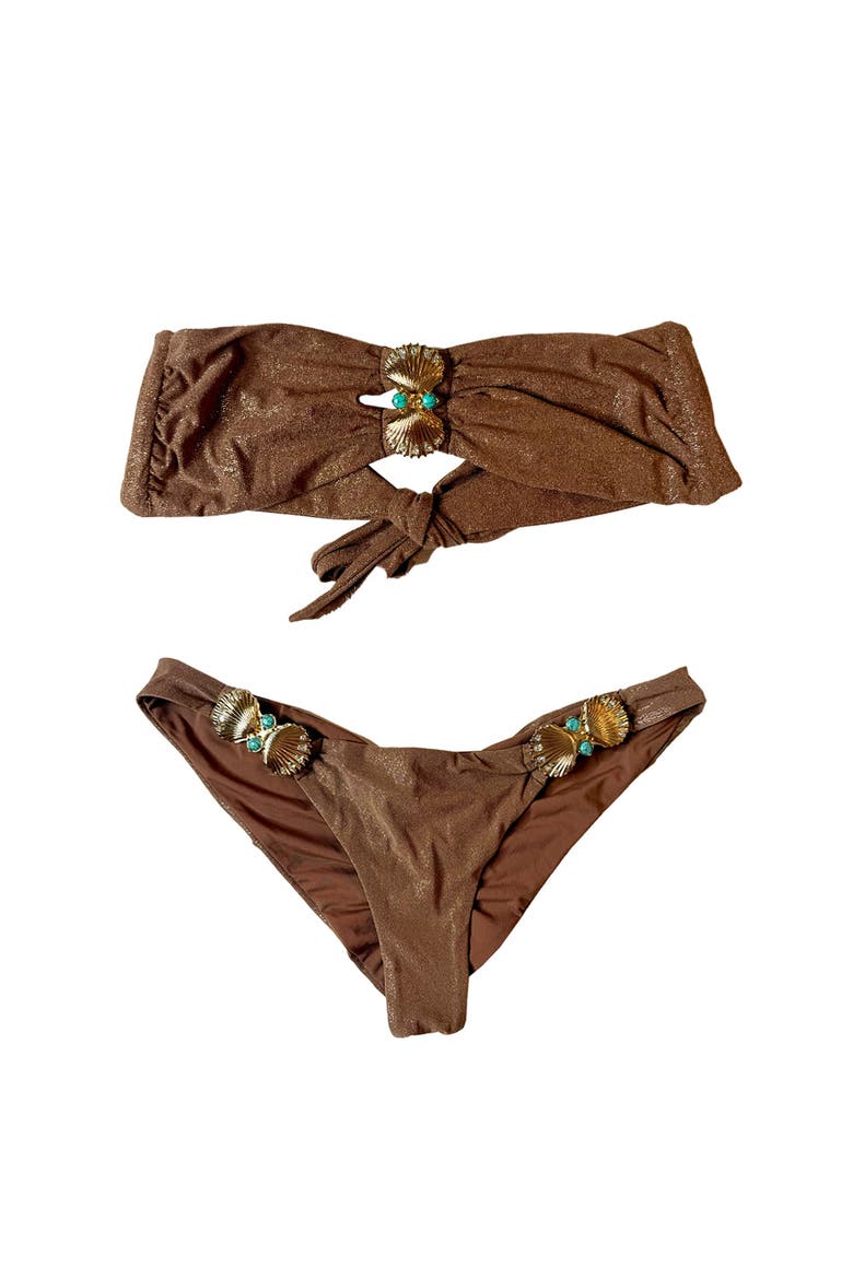 Kelsea Bandeau Top, Alternate, color, Mocha