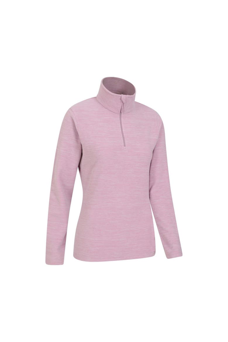 Snowdon Melange Fleece Top, Alternate, color, Light Pink