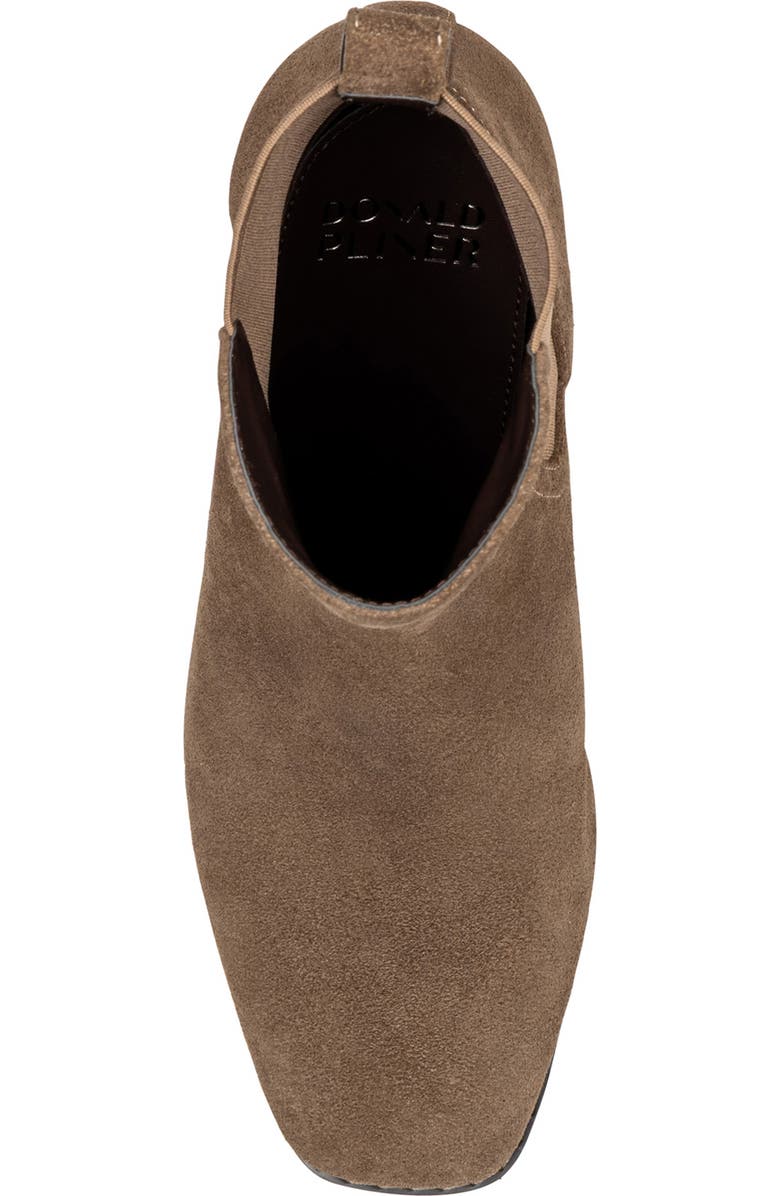 Donald Pliner Contrast Block Heel Boot, Alternate, color, Dark Taupe