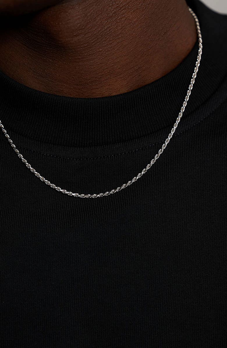 Serge DeNimes Silver Rope Necklace, Alternate, color, Silver