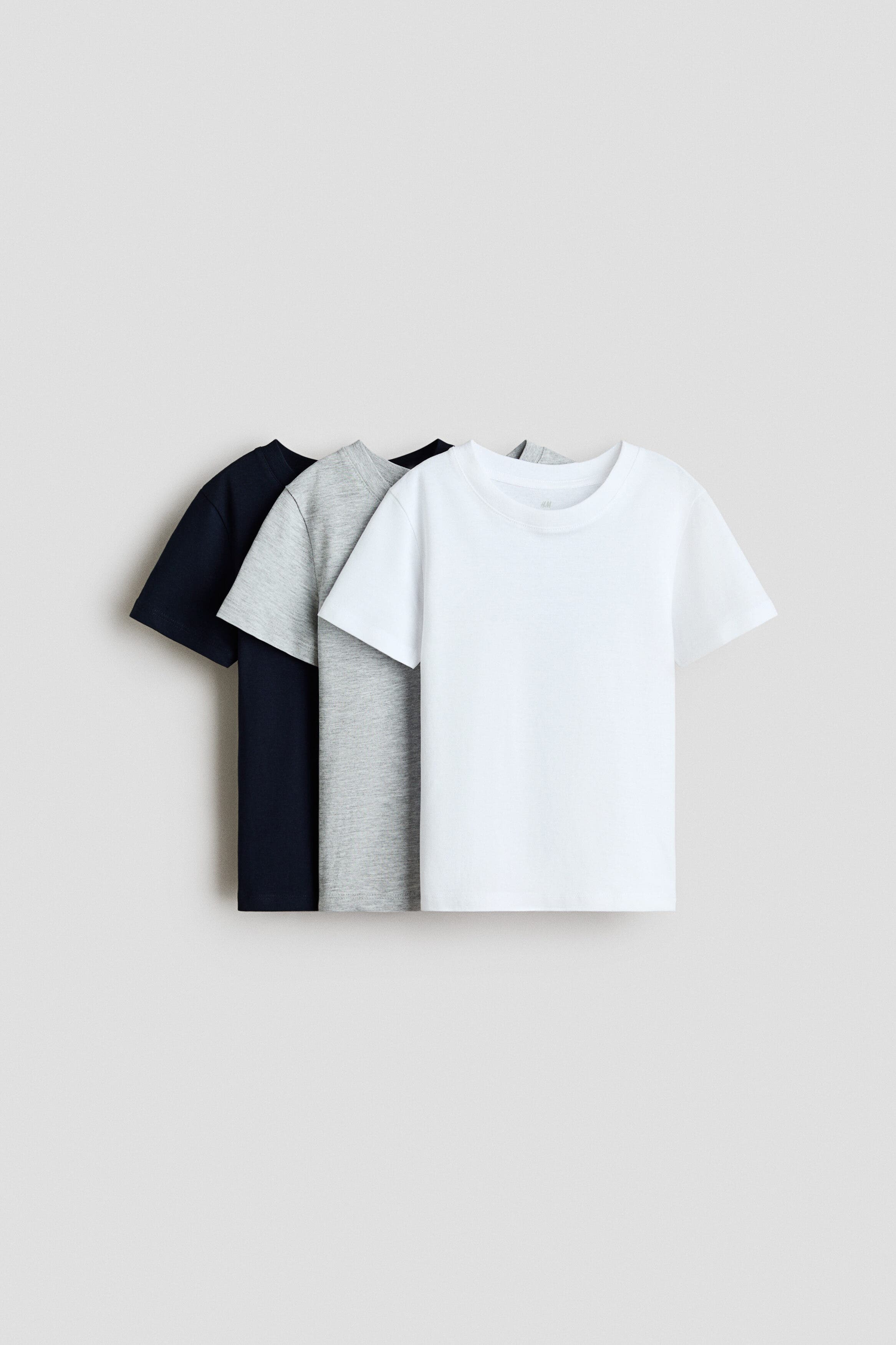 White/gray melange/navy blue