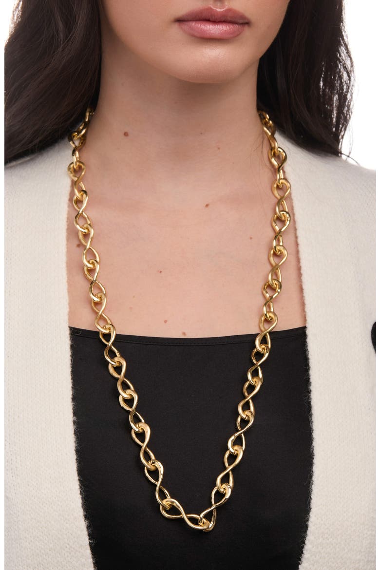 Eternal Loop Chain Necklace, Alternate, color, GOLD