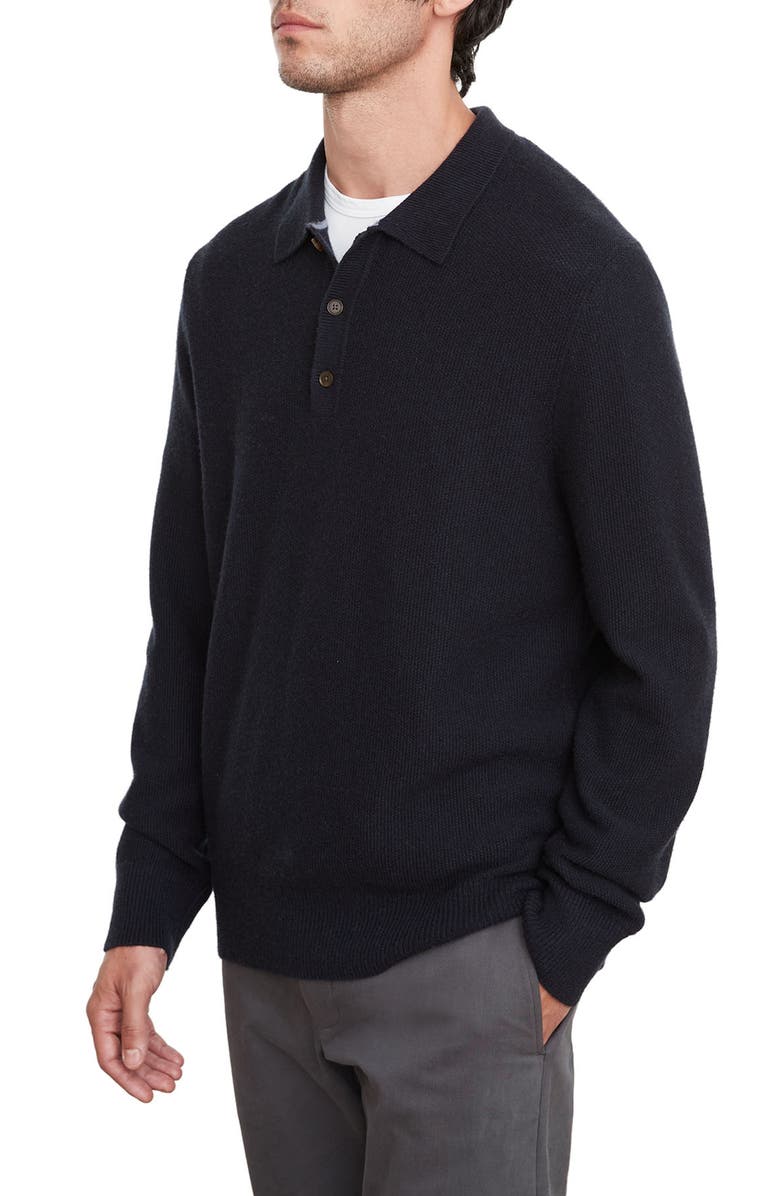 Vince Long Sleeve Wool & Cashmere Polo, Alternate, color, 