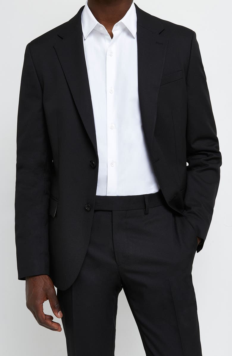 River Island Skinny Fit Twill Dress Pants, Alternate, color,