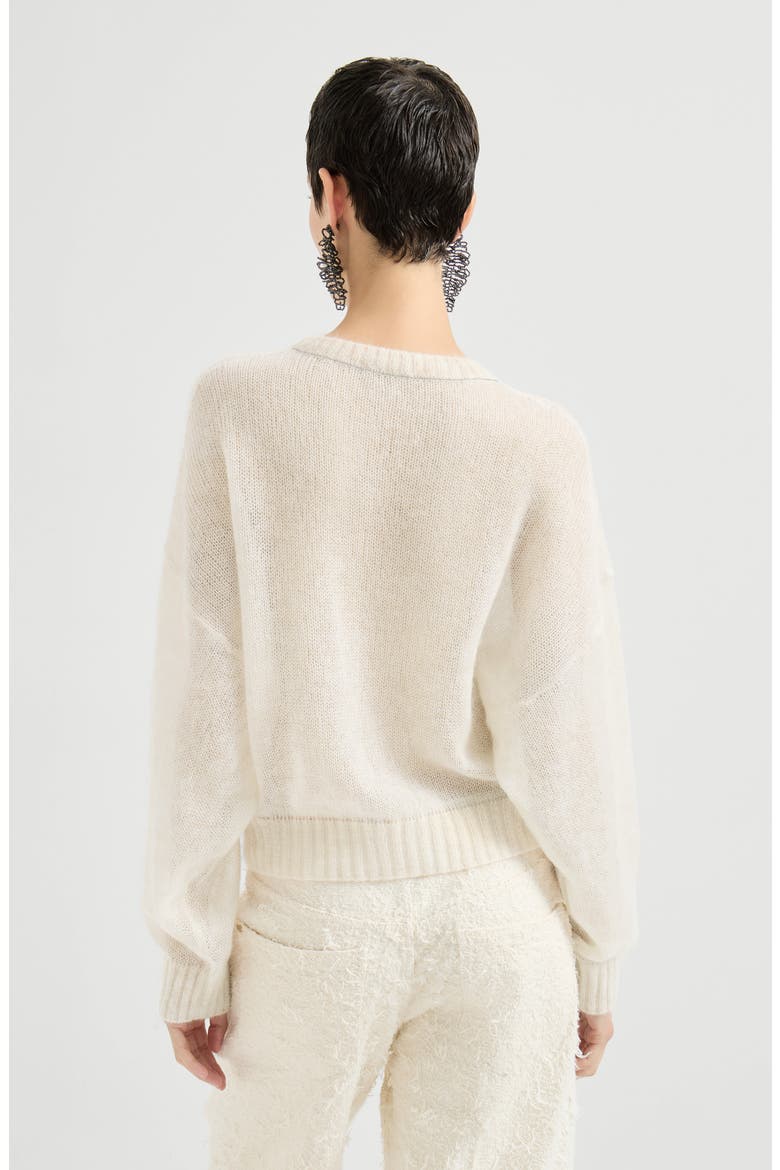 Mohair and wool sweater, Alternate, color, Ivory