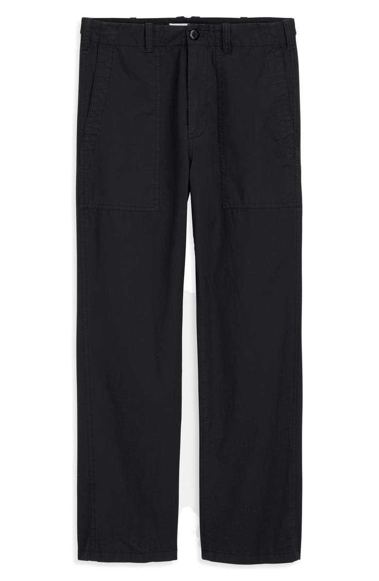 Alex Mill Neil High Waist Straight Leg Utility Twill Pants, Alternate, color, Black