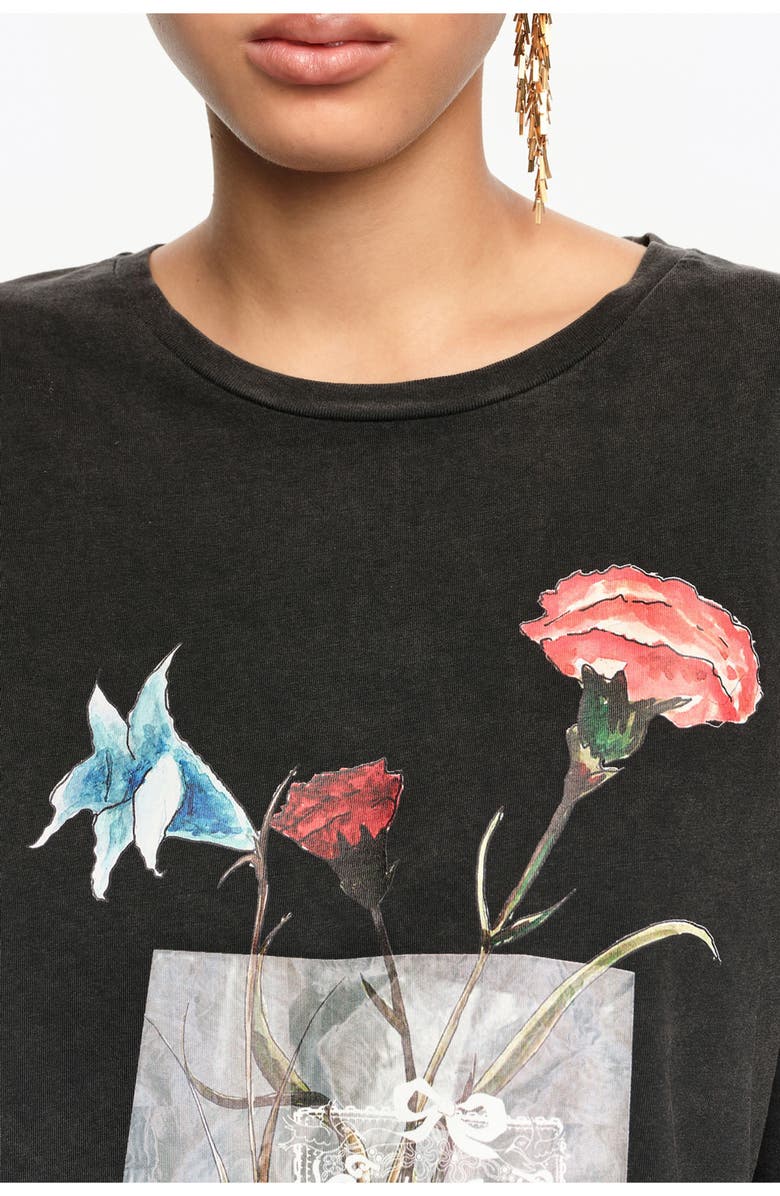 Bimba y Lola Floral Logo T-Shirt, Alternate, color, 