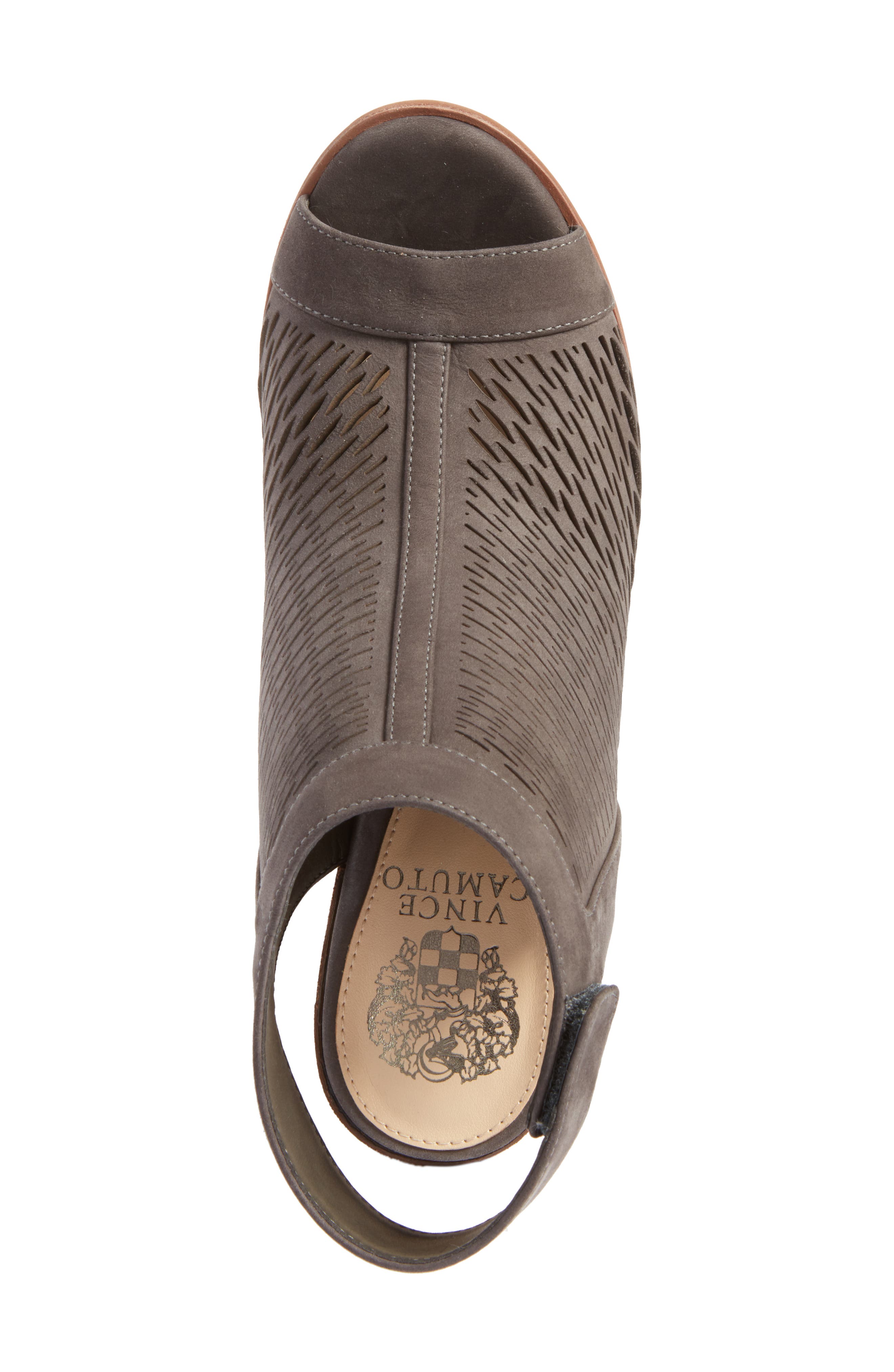 'Lavette' Perforated Peep Toe Bootie (Nordstrom Exclusive), Alternate, color, GREYSTONE SUEDE
