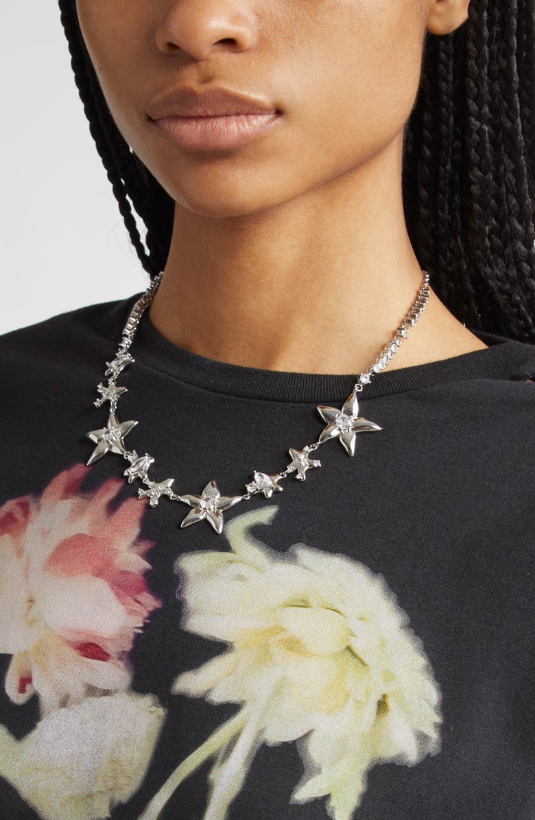 Collina Strada Stella Star Frontal Necklace, Alternate, color, Crystal Clear