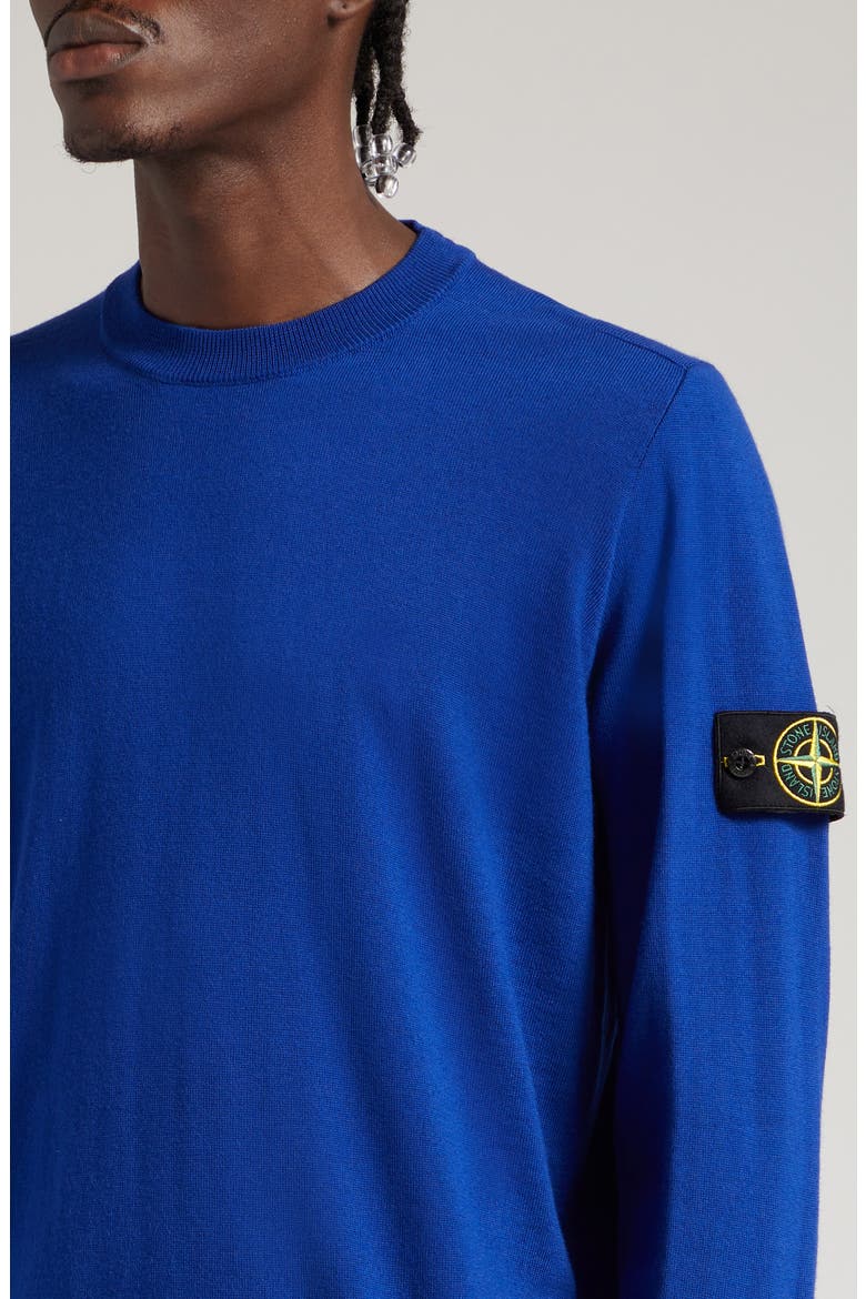 Crewneck Wool Sweater, Alternate, color, BRIGHT BLUE