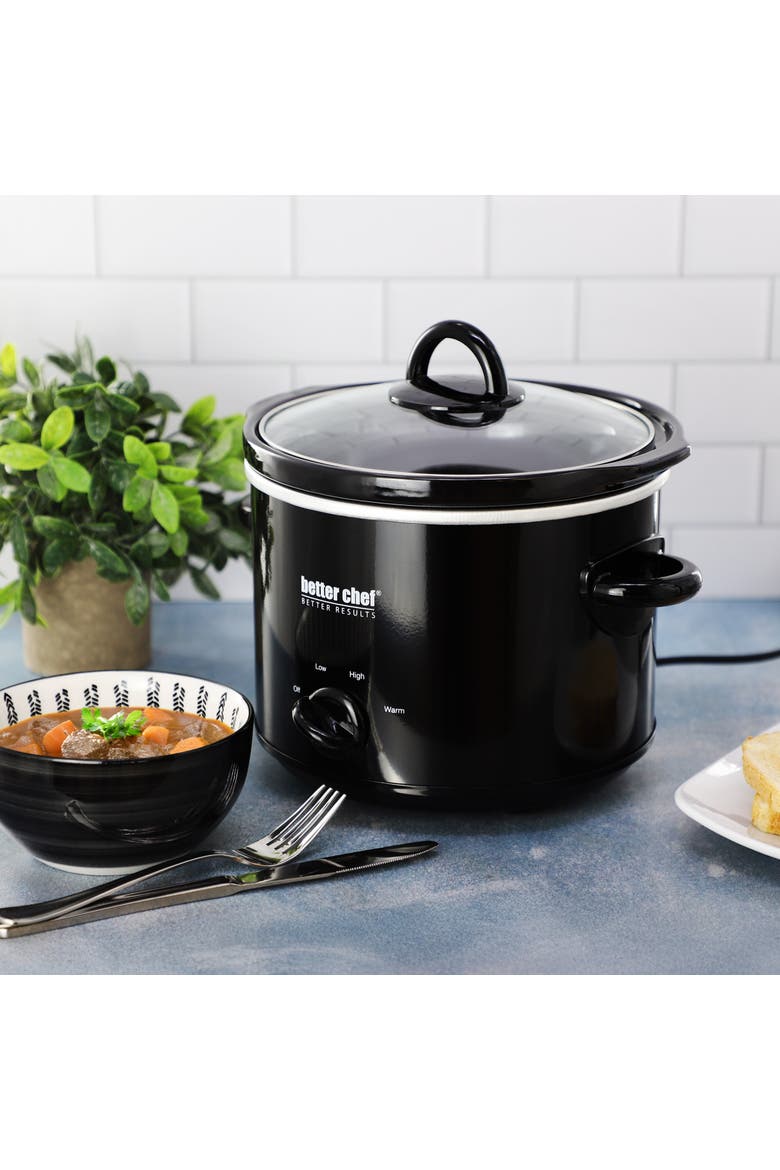 3 Quart Slow Cooker with Removable Stoneware Crock, Alternate, color, Black