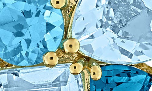 Delmar Sky Blue Topaz & London Blue Topaz Stud Earrings In Blue