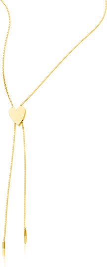 Gold Vermeil Heart Bolo Necklace