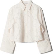 & Other Stories Cotton Blend Jacquard Button-Up Shirt