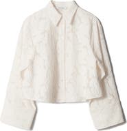 & Other Stories Cotton Blend Jacquard Button-Up Shirt