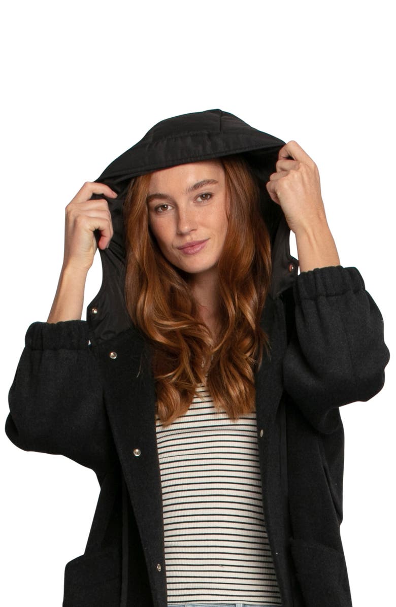 Belle & Bloom Fantasy Land Wool Blend Coat, Alternate, color, Charcoal