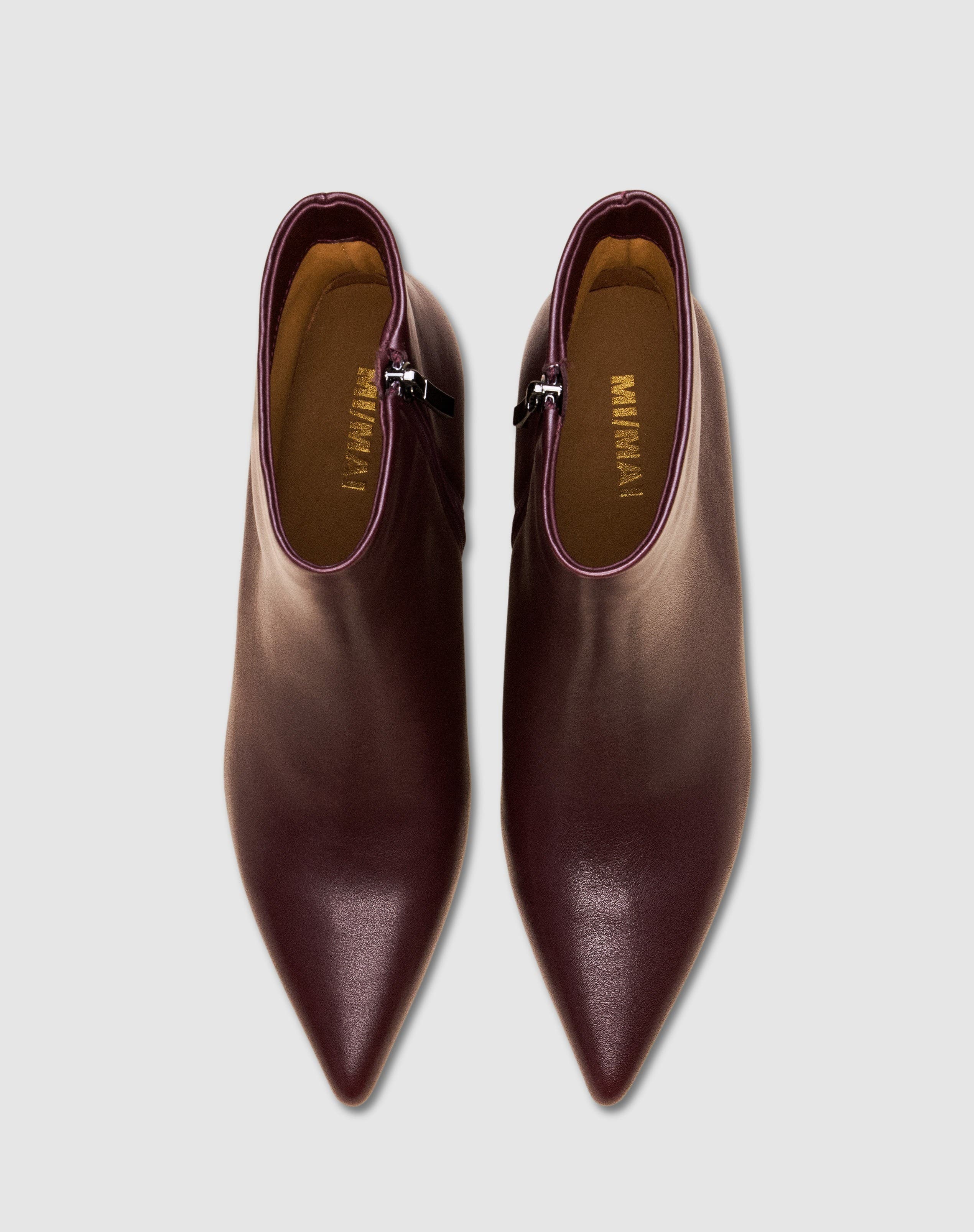 Noura Low Heel Ankle Boot, Alternate, color, BURGUNDY
