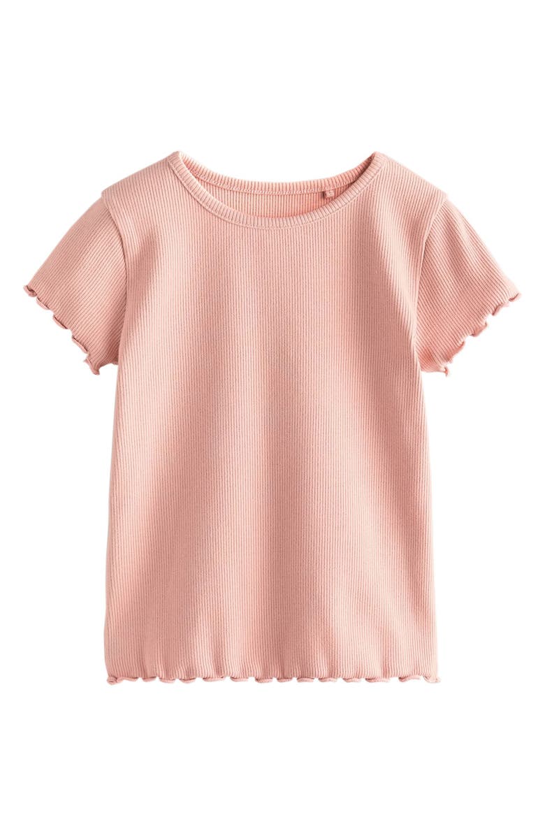 NEXT Assorted 5-Pack Rib Stretch Cotton T-Shirts, Alternate, color, Neutral