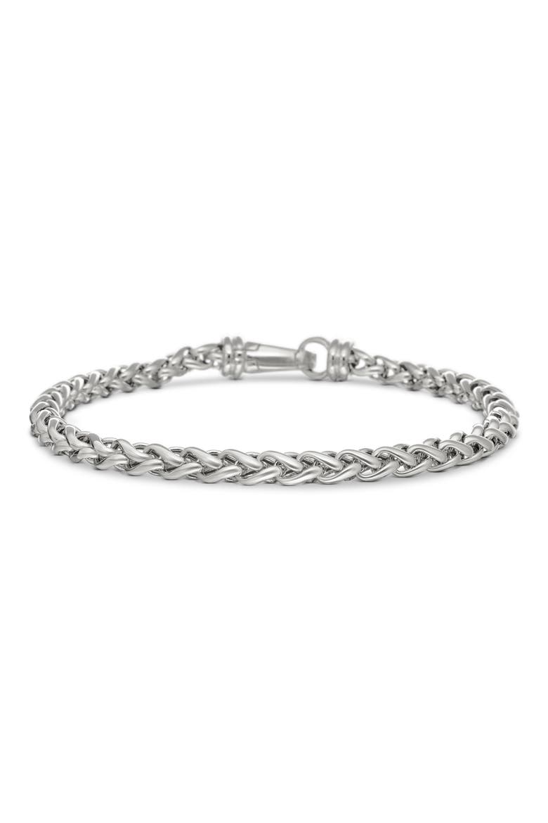 Wheat Chain Bracelet in Sterling Silver, 4mm, Main, color, SILVER