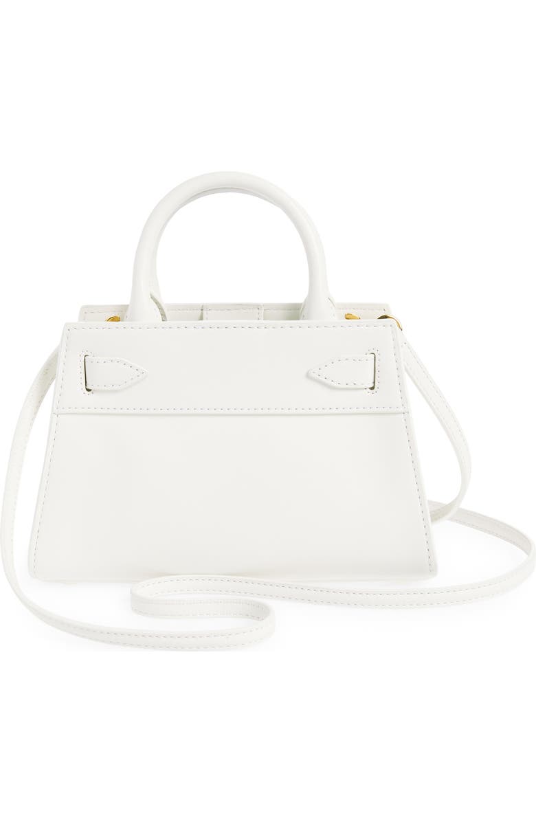 Veronica Beard Mini Dash Leather Top Handle Bag, Alternate, color, Off White