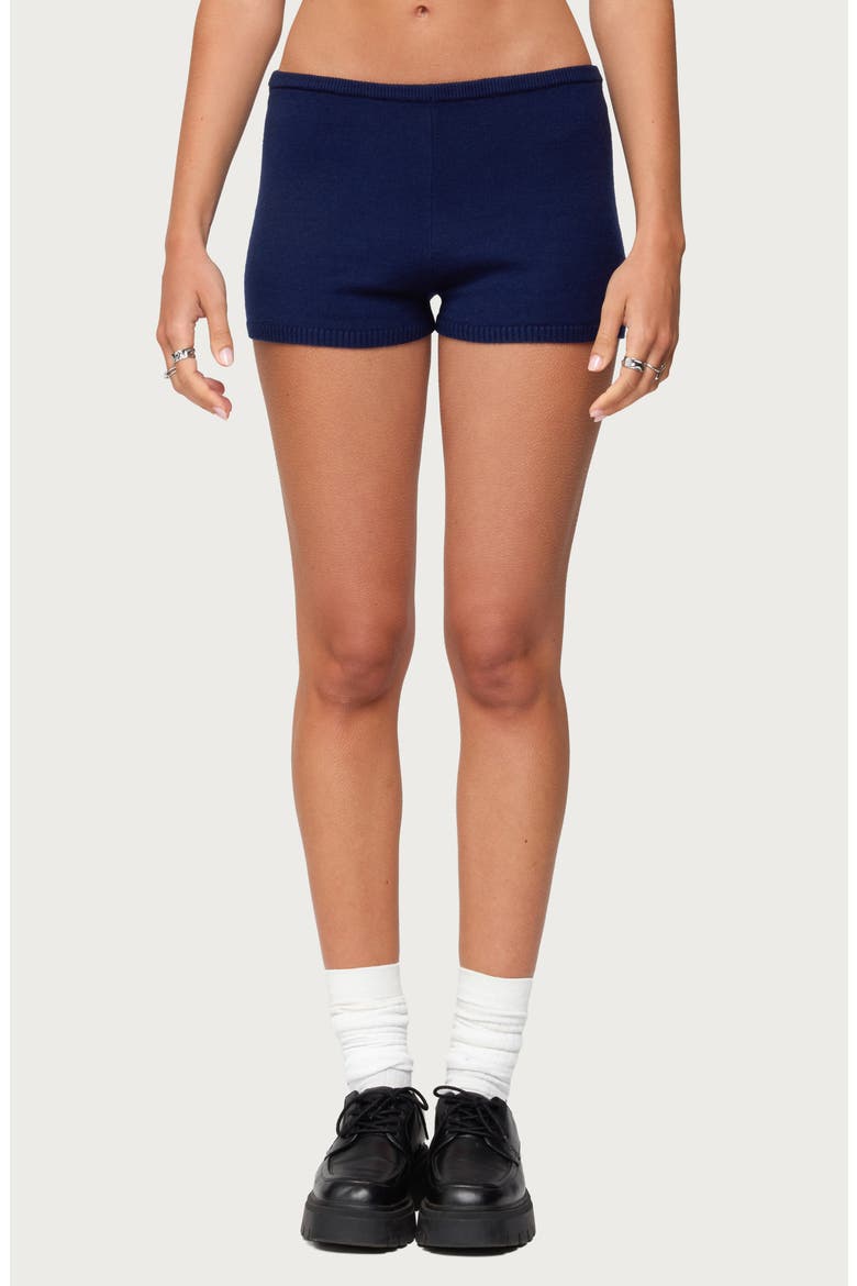 Arianna Knit Shorts, Main, color, NAVY