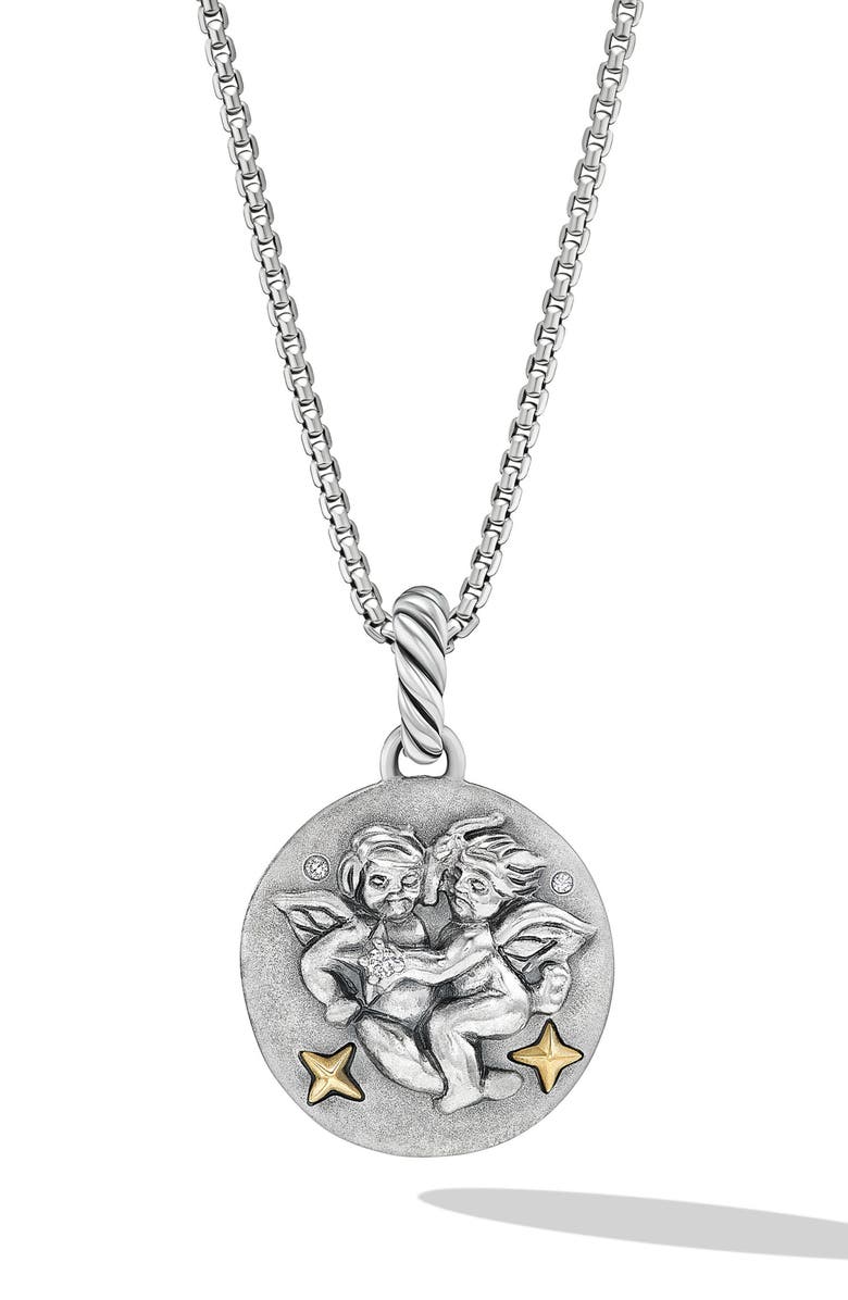 David Yurman Zodiac Charm Enhancer, Main, color, Sterling Silver/ Gold - Gemini