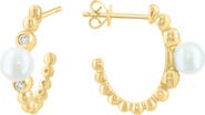 EFFY Freshwater Pearl & Diamond Earrings