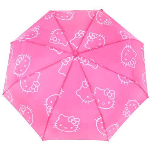 Sanrio Hello Kitty Allover Head Print Umbrella In Pink