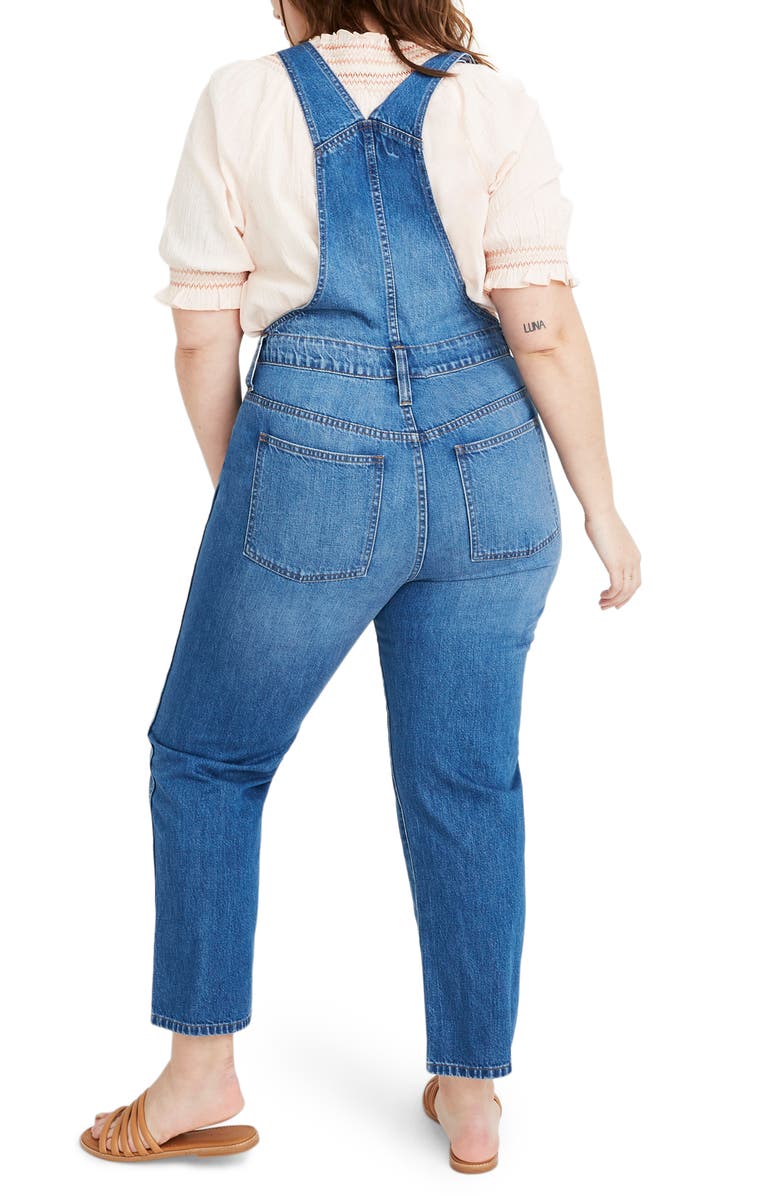Madewell Straight Leg Zip Overalls, Alternate, color, 