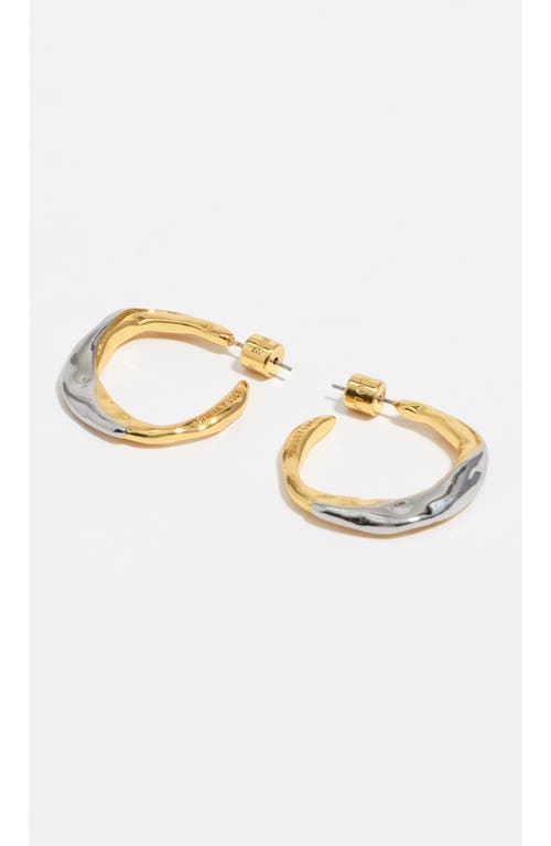 Bimba Y Lola Two-tone Textured Mini Hoop Earrings
