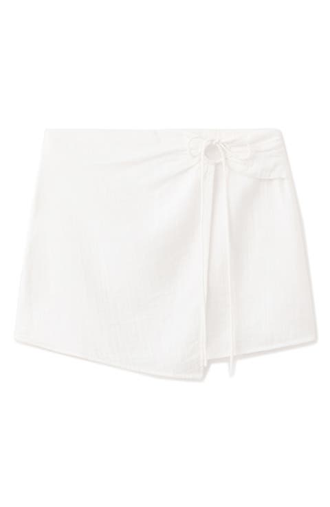 Bow Cotton Miniskirt