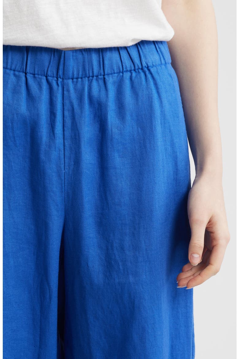 Linen Wide Leg Pants, Alternate, color, SAPPHIRE