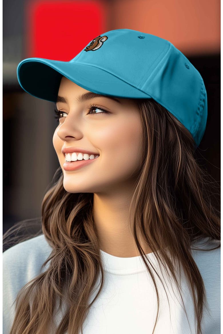 Squirrel Embroidered Outdoor Cap, Alternate, color, Teal