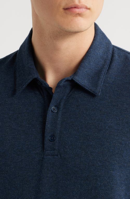 Vince Pima Cotton Blend Polo In Blue