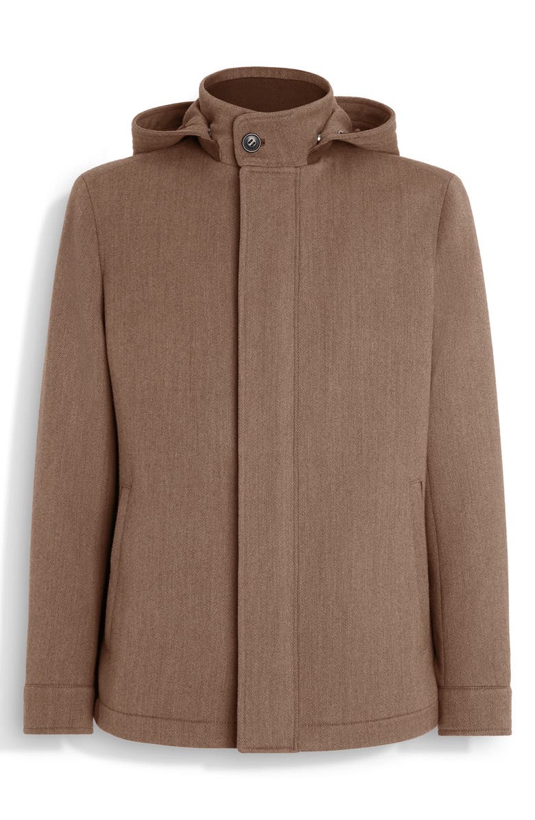 ZEGNA Wool & Cashmere Jacket, Alternate, color, Brown Melange
