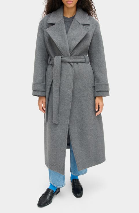 George Recycled Wool Blend Wrap Coat