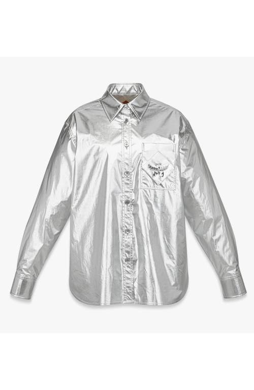 Mcm Oversized Shirt In Silver