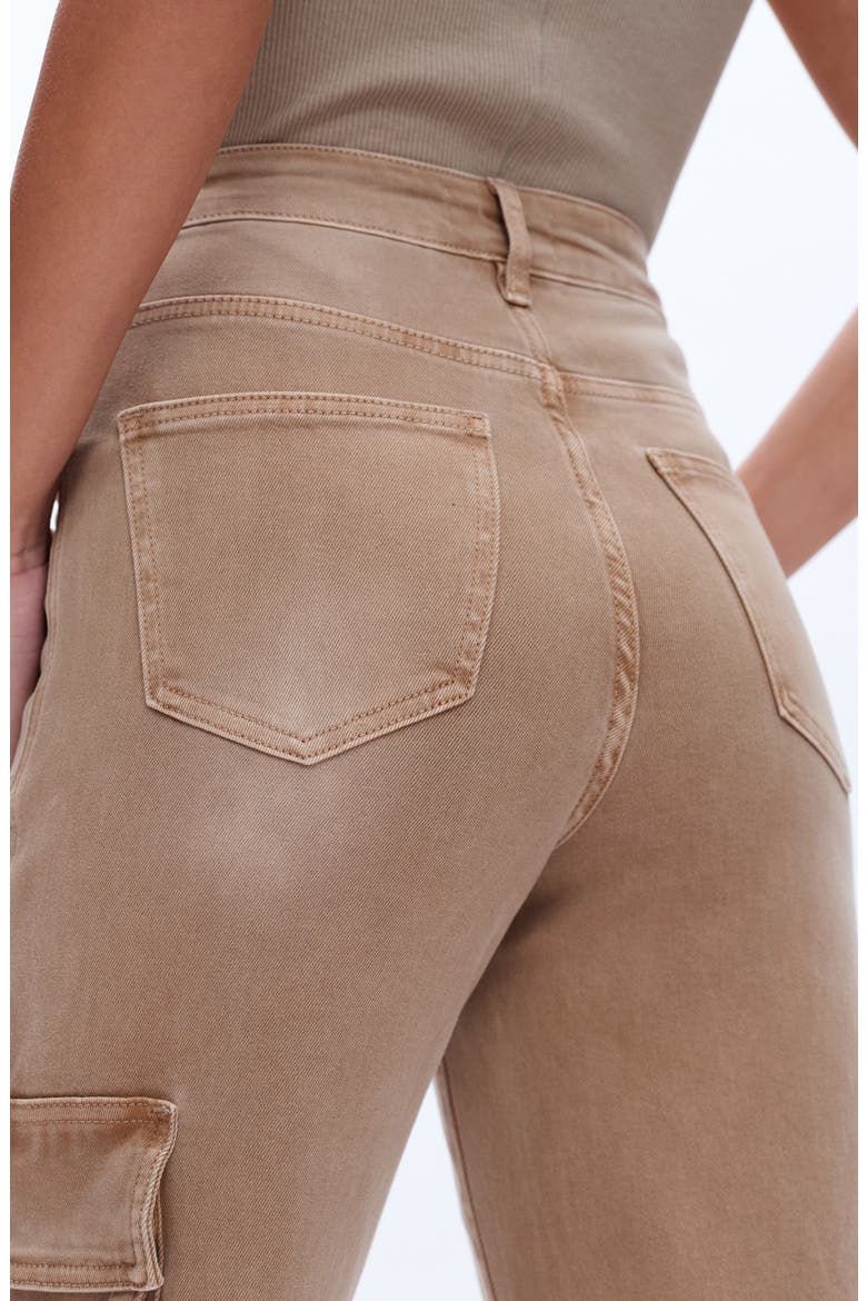 High Waist Wide Leg Cargo Jeans, Alternate, color, VINTAGE KHAKI