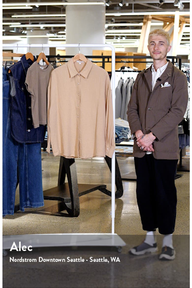 Oversize Cotton Button-Up Shirt video