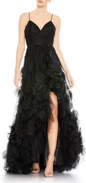 Mac Duggal Women's Embellished Floral High Low Sleeveless Gown
