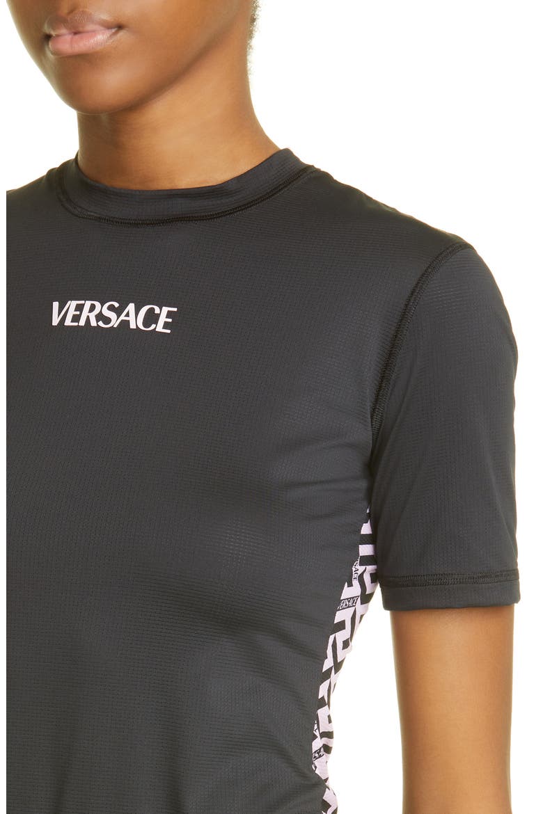 La Greca Logo Gym T-Shirt, Alternate, color, NERO CANDY