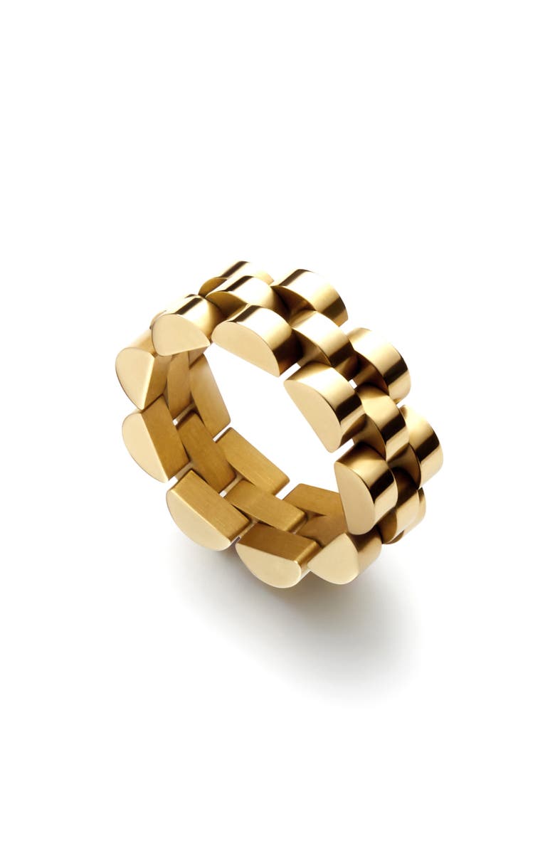 Ana Luisa Parker Watchband Ring, Main, color, Gold