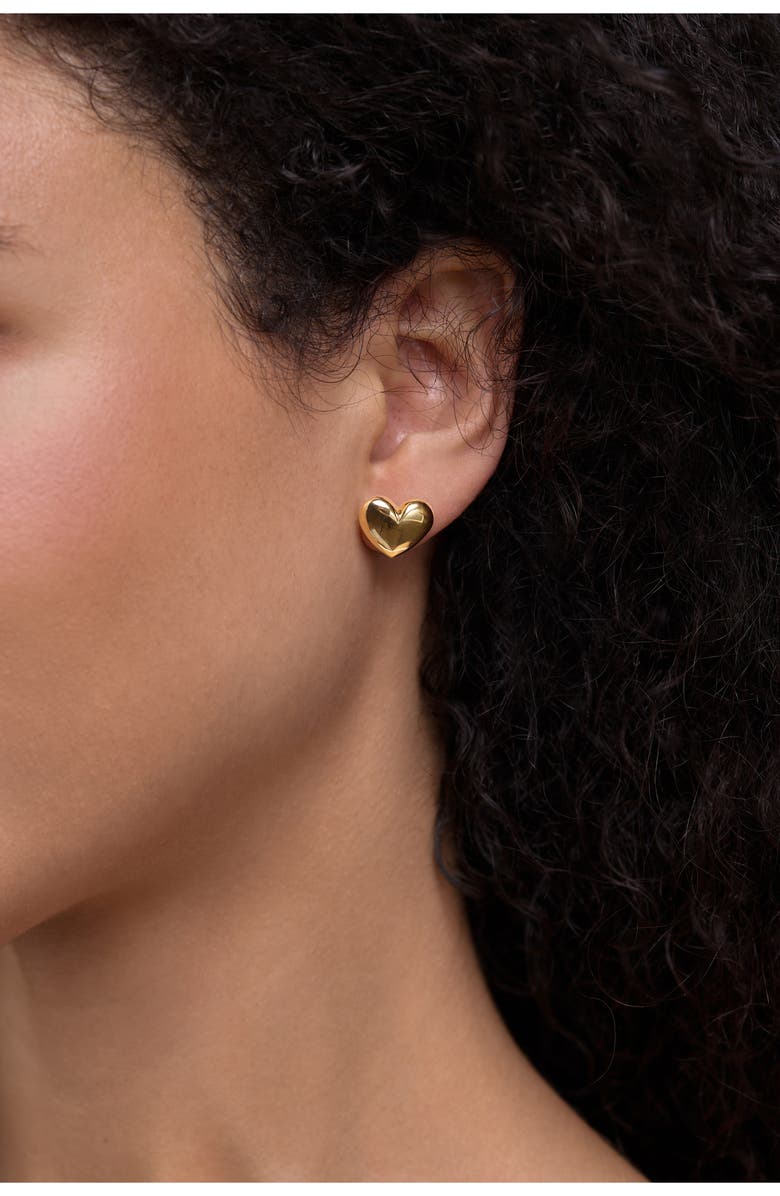 Bony Levy 14K Gold Heart Stud Earrings, Alternate, color, 14K Yellow Gold