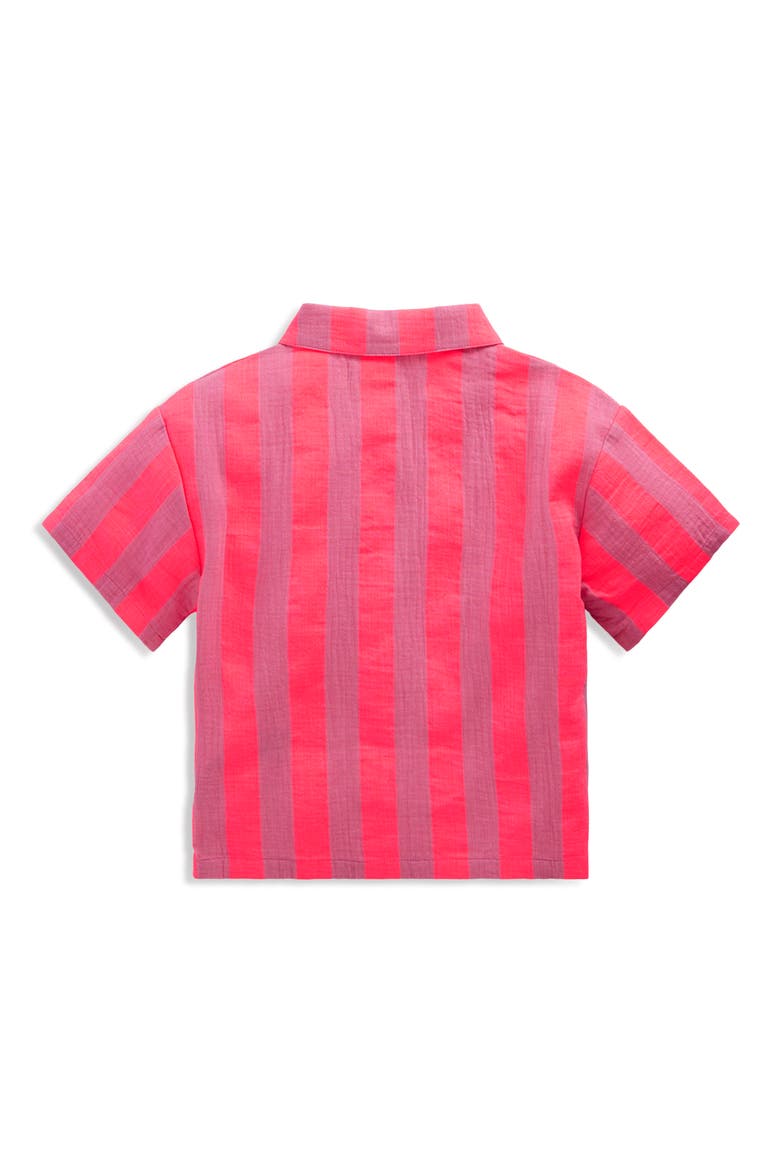 Kids' Stripe Cotton Button-Up Shirt, Alternate, color, FORMICA PINK STRIPE