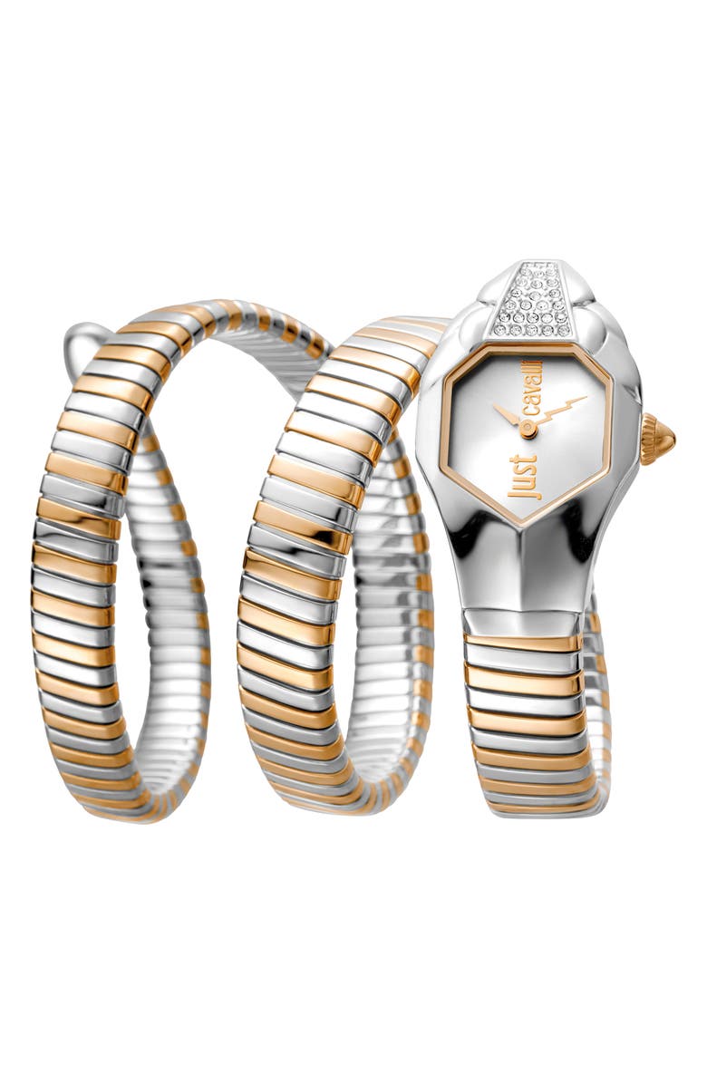 Just Cavalli Snake Bracelet Watch, 22mm x 32mm, Main, color,