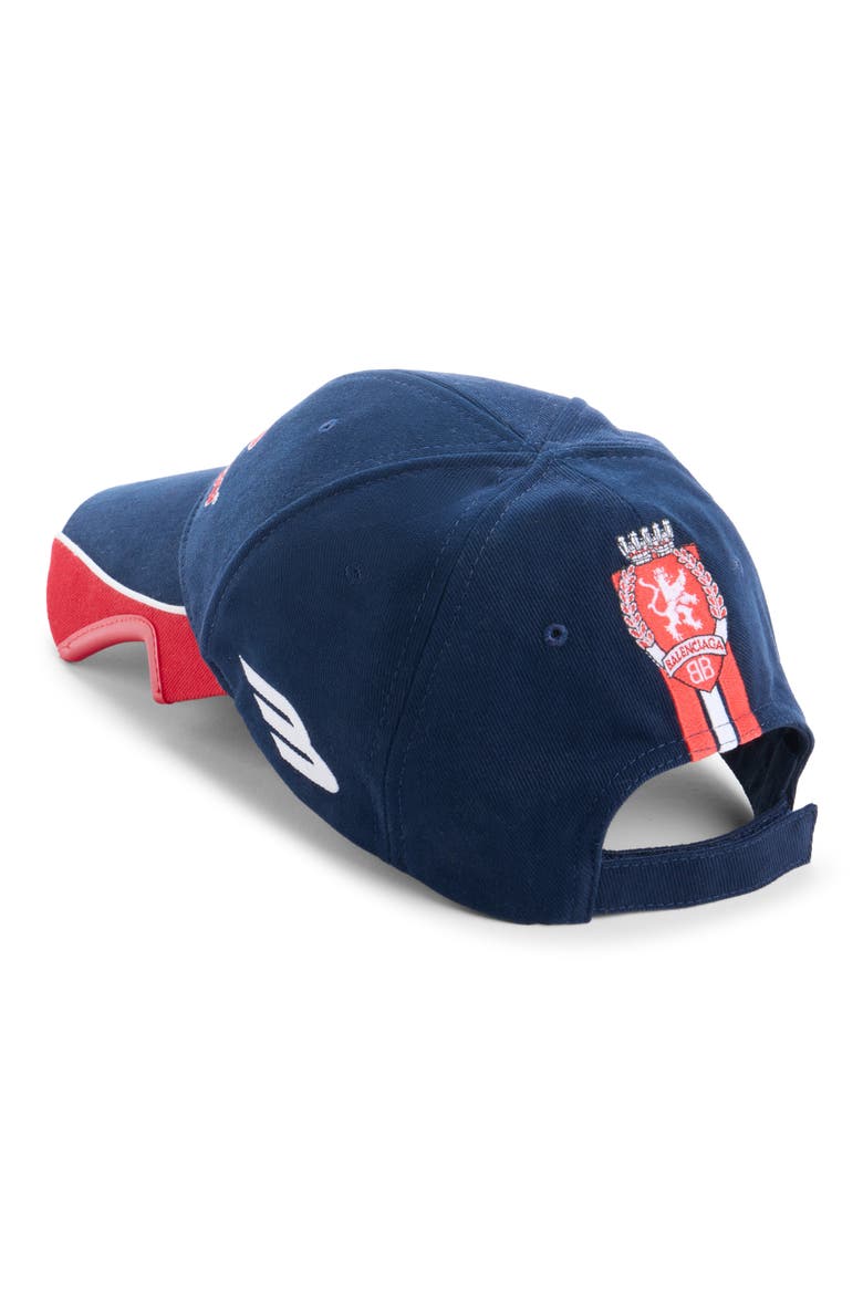 American Football Logo Embroidered Adjustable Baseball Cap, Alternate, color, 4104 DARK NAVY