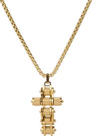 EYE CANDY LOS ANGELES Men's Edwin Cross Pendant Necklace