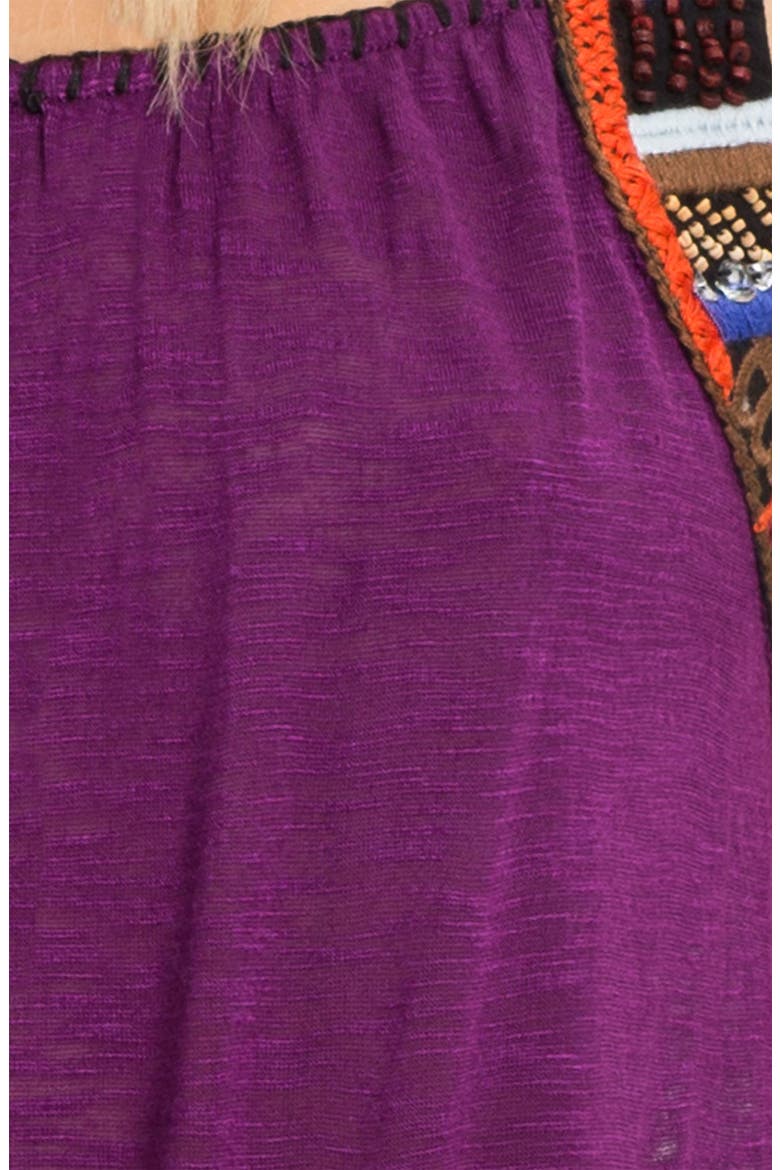 'Travelers' Embellished Tank, Alternate, color, PLUM LUSH