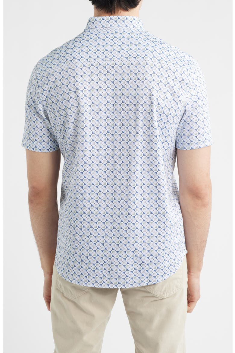 XC Flex Ascend Short Sleeve Button-Up Shirt, Alternate, color, BLUE MULTI SQUARE GRID