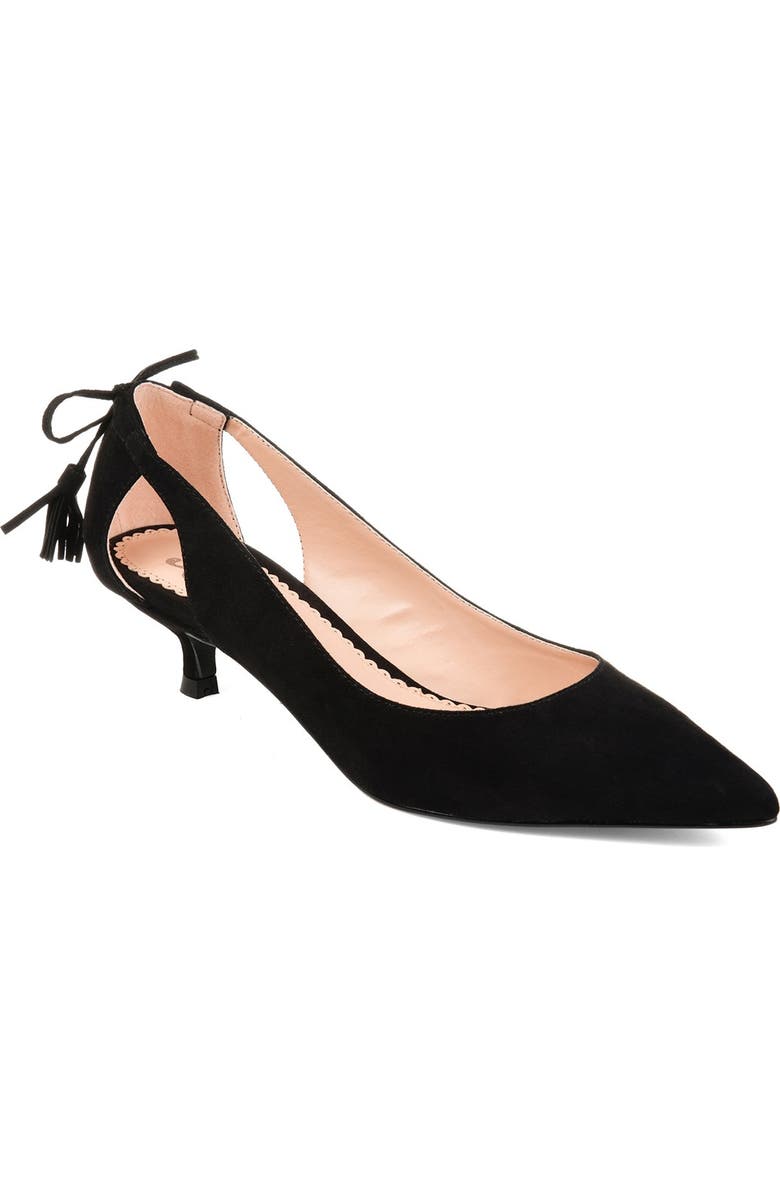 Journee Collection JOURNEE Bindi Kitten Heel Pump, Main, color, Black